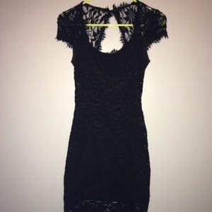 Black lace dress with back cut out